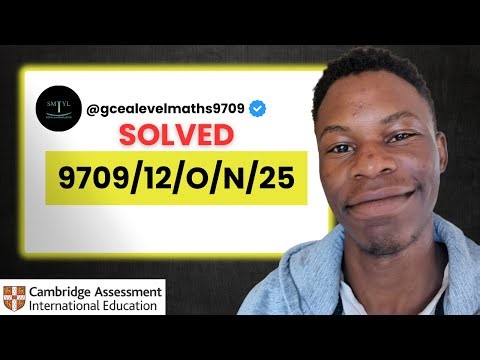 Solved | 9709/12/O/N/25 | Paper 12 October November 2025 |CIE AS Level Maths 9709
