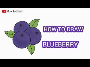 How to draw blueberry - drawing blueberry