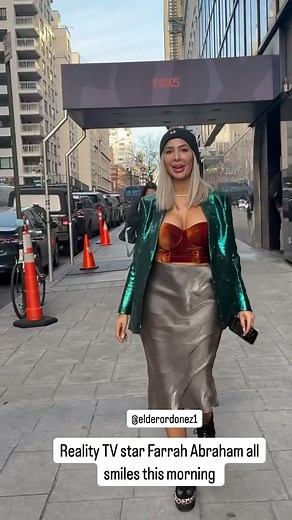 Elder Ordonez | Reality TV star Farrah Abraham @farrahabraham was all smiles as she arrived at Fox’s Good Day New York in New York City this morning.... | Instagram