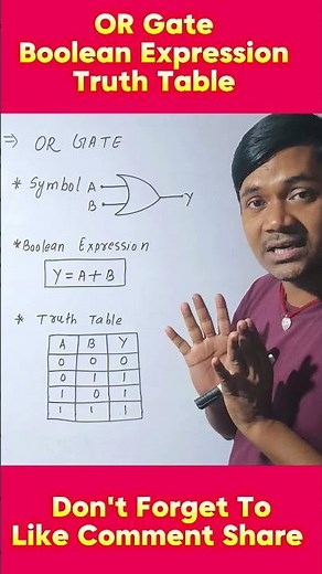 OR Gate | Boolean Expression | Truth Table | Logic Gates | #ermath #ORGate #shorts #Gates #physics