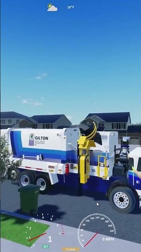 GSWM Roblox Garbage truck sim split body working through trash & yard waste route. #garbagetruck