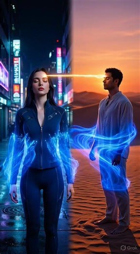 She Disolved into Tokyo, He Materialized in the Desert (AI Art Showcase)