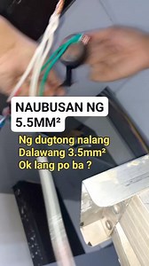 56K views · 213 reactions | Naubusan ng wire 5.5mm² dinugtungan nalng namin ng dalawang 3.5mm² nasubukan nyo rin ba ito mga sir? 30A Circuit Breaker. Spo #electrician #relay #panelboard #control #light #switch #wiring #outlet #diy #electrical engineering construction | Electricians Guide | Facebook