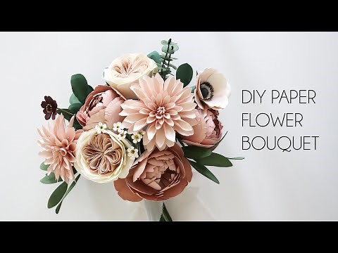 DIY Paper Flower Bouquet (flower arranging)