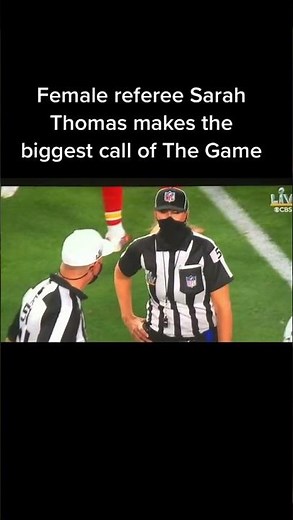 Female referee Sarah Thomas make A gray called the Super Bowl #shorts