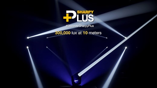 The SHARPY PLUS fits an Osram Sirius HRI 330W X8 lamp. Claypaky has pragmatically chosen a discharge lamp for this unit, which is bound to sell widely, since, even today, when you are seeking extraordinary performance, it is still the technology that ensures the best lumen/watt efficiency and best $/watt operating costs. The lamp used in the SHARPY PLUS, moreover, is totally new, with top ranking performance. In BEAM mode, the aerial effects are enhanced by the way the Sirius lamp is made. It is