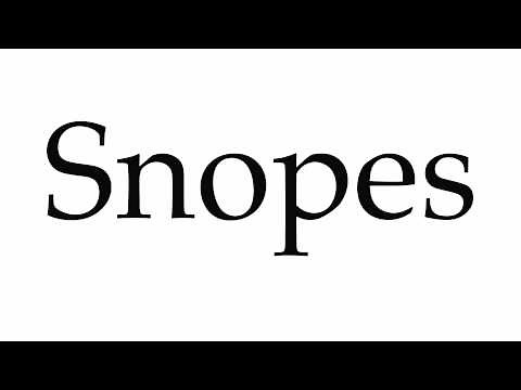 How to Pronounce Snopes