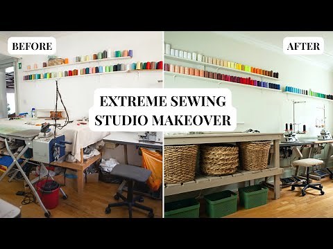 Unbelievable Sewing Studio Transformation - See the BEFORE and AFTER on a Budget!