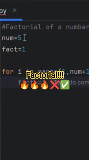 Factorial of a number #python #hakuvi