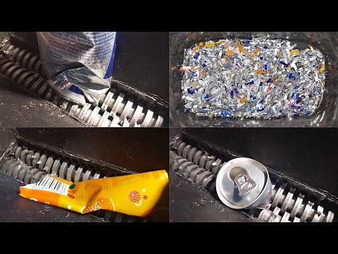 Shredding aluminium cans