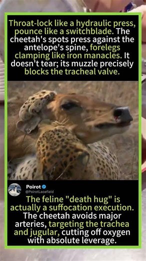 🐆 Cheetah's Deadly "Death Hug" Explained! #Cheetah #Wildlife