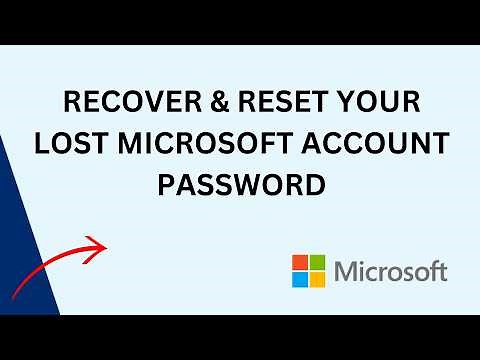 How to Recover & Reset your Lost Microsoft Account Password