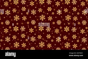 Gold snowflakes on the red background, motion graphics