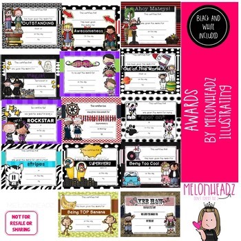 Awards clip art, PRINTABLES, Recognition clip art COLORED Version