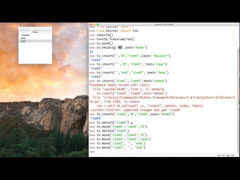 50- Python GUI || TreeView- عرض الجداول
