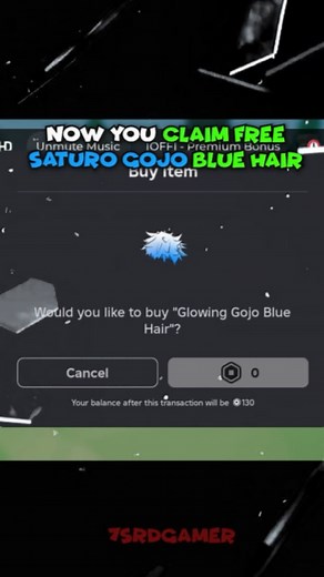 250K views · 1.2K reactions | ✅Free* Gojo Blue hair in roblox 2025 #roblox #freeitem #messy #messyhair #shorts | Stark Imposter | Facebook