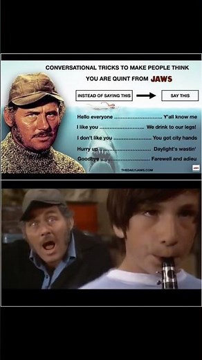How to talk like Quint from JAWS....