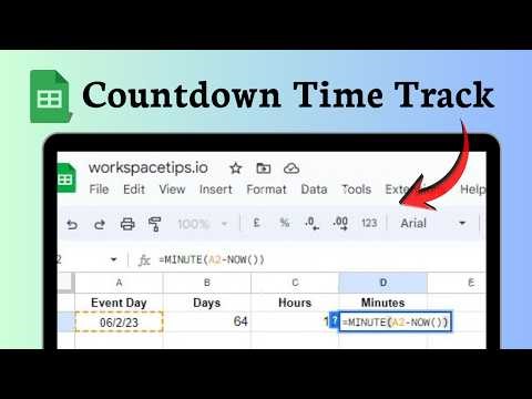 How to add a countdown timer in Google Sheets
