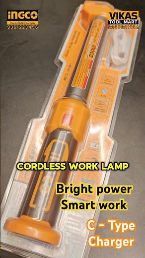 INGCO 4V Rechargeable LED Work Lamp | Bright Portable Light for Workshop | Vikas Tool Mart