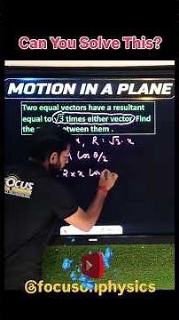 Vector Addition Question 🔥 Find the Angle Between Two Equal Vectors | NEET/JEE Physics #shorts