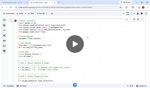 #datascience #machinelearning #linearregression #python #technohacks #learningjourney | Saheethi Betha