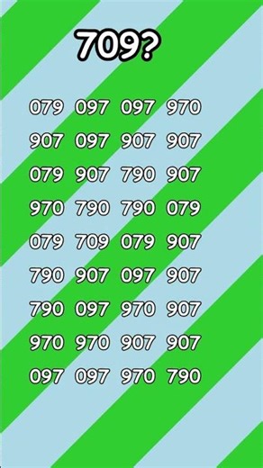 "Challenging Number Puzzle: Can You Find 709 Amongst These Numbers?"