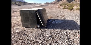 Fridge full of rotting food dumped in desert near homes, neighbors say illegal dumping is constant