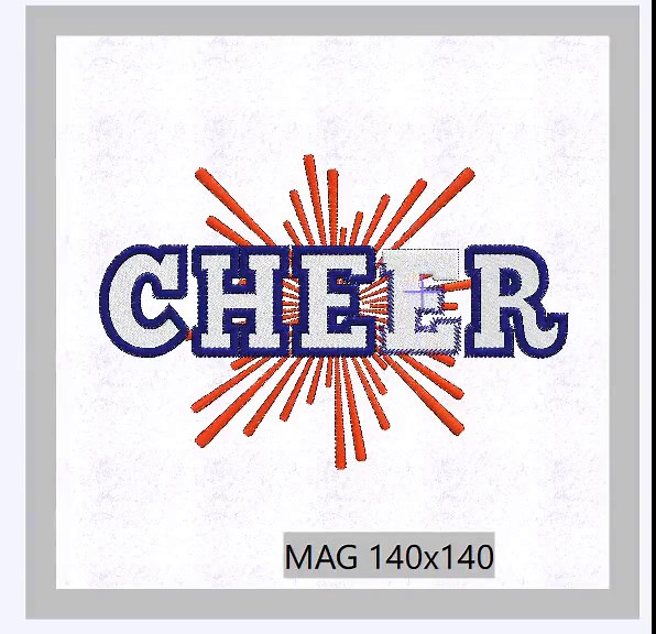 Cheer Starburst Embroidery Design, Cheerleading Embroidery Design, Cheer Star Embroidery File, Cheer Team Machine Embroidery Design