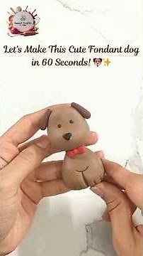 Let’s Make This Cute Fondant dog in 60 Seconds! 🐶 #cake #cakedecorating #birthday #cakeart #shorts