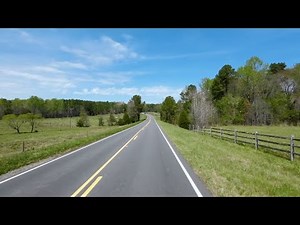 Drive Along Country Roads, North Carolina, USA | Driving Sounds for Sleep and Study