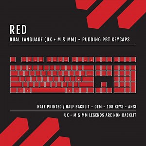 Red Pudding Keycaps: Dual Language UK Mac Multimedia, Double Shot PBT - Etsy
