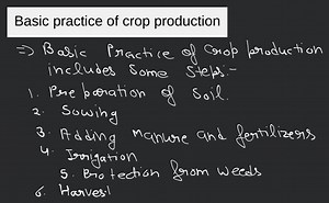 Basic practice of crop production... | Filo