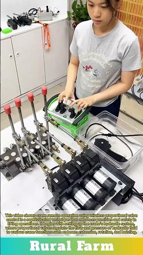 Crane remote operation technique: crane wireless proportional valve controlling and testing