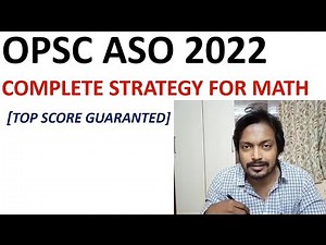 OPSC ASO 2022 Preparation Roadmap (math) | Complete Analysis