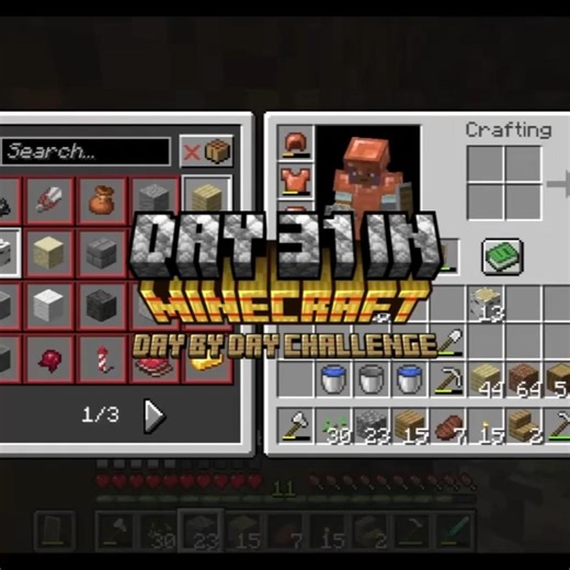 “TIME TRAVEL?!” Episode 31 Day by Day: 100 Days in Minecraft #shorts