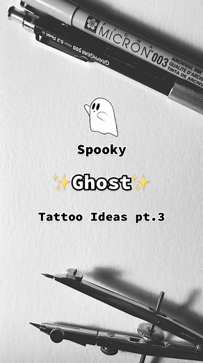 Cute Halloween Tattoo Ideas with Ghost Designs