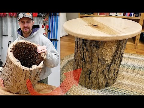 WoW! I Flatten a Garbage Tree Stump add some Epoxy and turned it into an Beautiful Stool...Nice!