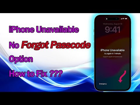 How to Fix iPhone Unavailable No 'Forgot Passcode' Option