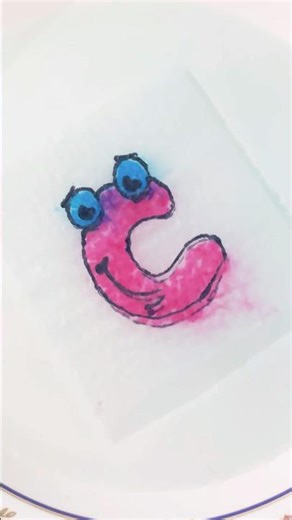 tissue paper magic drawing. Emoji color mixing.#drawing #trending #ytshorts #shorts #art