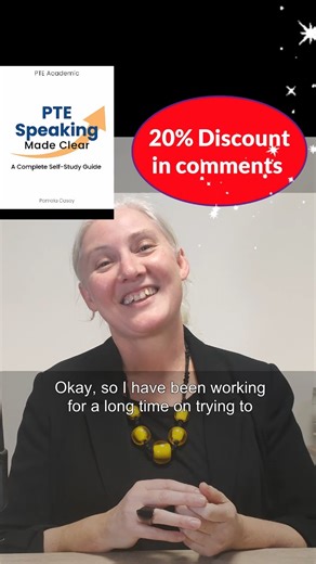PTE Speaking Made Clear 🎉 20% Opening Sale! Follow these steps: Click here 👉 https://neoenglish.gumroad.com/l/gyane (link in bio on Instagram) * Click “Buy this” * Enter OPENING as the discount code * Click "Apply" * Enter your email address (used only to deliver the file securely) * Complete payment by credit card or digital wallet Any questions? Just ask me! #PearsonPTE #pteexampreparation #PearsonTestofEnglish #pteexamtips #ptestudy #PTEaustralia #IELTS #PTEExamPrep #neoenglishwithpam #PTE 