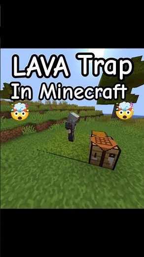 Minecraft simple lava trap 🤯 #minecraft