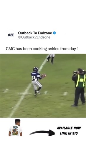 O2E | Outback To Endzone | NFL | News | Highlights on Instagram: "Old footage shows a young CMC dusting a mascot in a peewee game like it owed him money then calmly signing the football after hitting the TD zone. #ChristianMcCaffrey #CMC #49ers #SanFrancisco49ers #NFL #FootballLife #Gridiron #RunningBack #FutureStar #Throwback #PeeweeFootball"