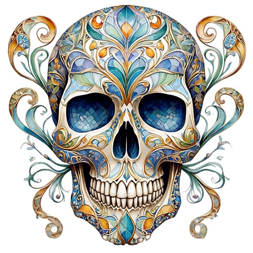 Skull 12 Cross Stitch Pattern, Fantasy Art (PDF Pattern) - Etsy