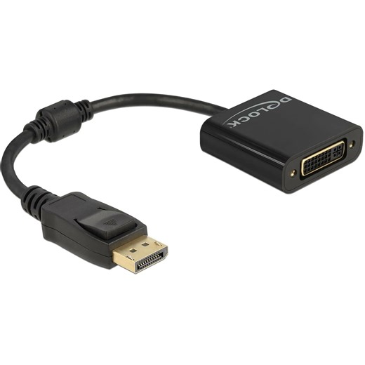 Delock Adapter DisplayPort 1.2 male to DVI female 4K Passive black (0.15 m)