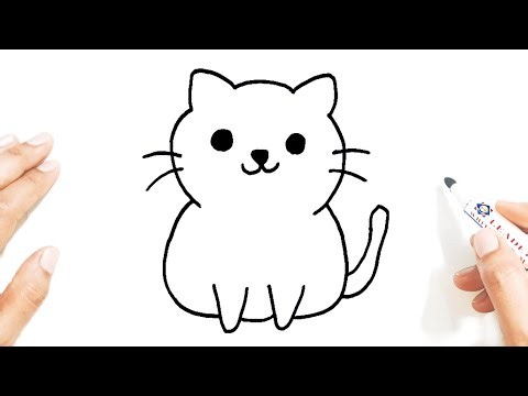 كيف ترسم قطة كيوت/رسم قطه كيوت سهلة خطوه بخطوه/رسم سهل/How to draw a cute cat
