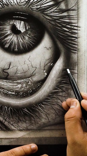 26 reactions | Easy technique to draw Hyper Realistic Eyelashes️....