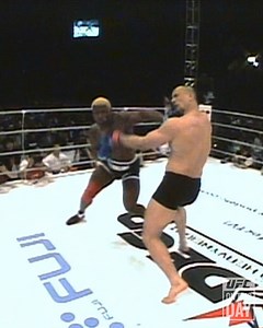 #OnThisDay in 2004, Kevin Randleman did the unthinkable knocking out Mirko Cro Cop in one of MMA's biggest upsets 💥 [ Watch more PRIDE classics on UFC Fight Pass ] | UFC