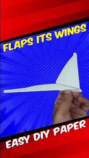 Review paper plane that flaps its wings - flapping paper airplane