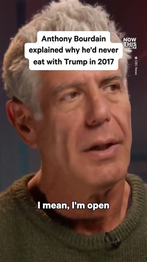 Bourdain Refused to Eat With Trump 😳🔥 #Trump #AnthonyBourdain #Politics