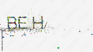 Motion graphics - be happy animation on white